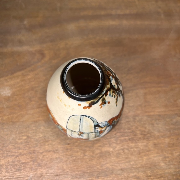 Ciboure stoneware Basque Vase R Berne / Vintage Basque Country decor Signed - Picture 6 of 7